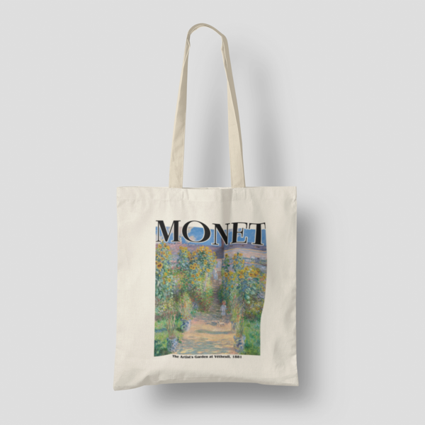 Tote Bag Claude Monet - The artist's garden at Vetheuil