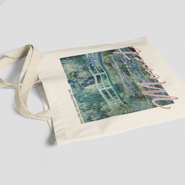 Tote Bag Claude Monet - Water Lilies and Japanese Bridge - Imagen 2