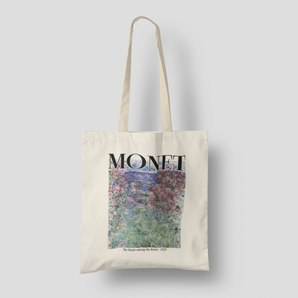 Tote Bag Claude Monet - The house among the roses
