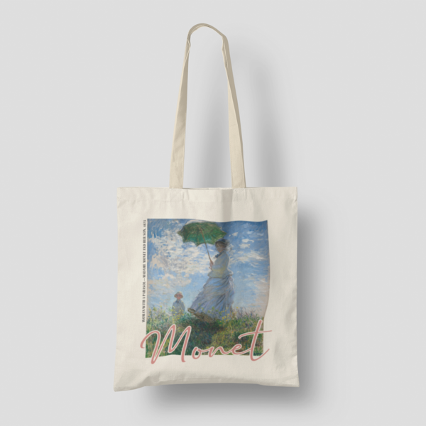 Tote Bag Claude Monet - Woman with a Parasol - Madame Monet and her son