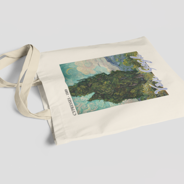 Tote Bag Vincent van Gogh - Cypresses - Imagen 2